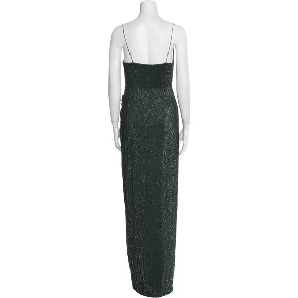 Retrofete Katya Green Sequin Formal Long Maxi Gown Dress Size Small - Picture 4 of 6